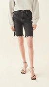 Agolde 90's Pinch Waist High Rise Straight Leg Shorts In Nix