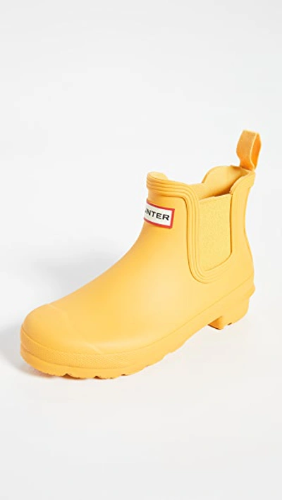 Hunter Original Chelsea Boots In Yellow