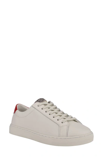 Marc Fisher Ltd Kelli Sneaker In Vintage White/ Roccia/ Tomato