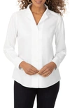 Foxcroft Non-iron Notched Collar Button-up Shirt In White