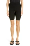 Loulou Studio Amalfita Ribbed Cashmere Bike Shorts In Black