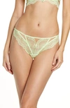 Thistle & Spire Kane Cutout Lace Thong In Appletini