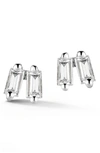 Dana Rebecca Designs Dana Rebecca Sadie Double Baguette Diamond Stud Earrings In White Gold