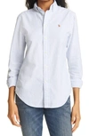 Polo Ralph Lauren Georgia Button-down Shirt In White/ Blue Hyacinth