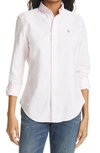 Polo Ralph Lauren Georgia Button-down Shirt In White/deco Pink