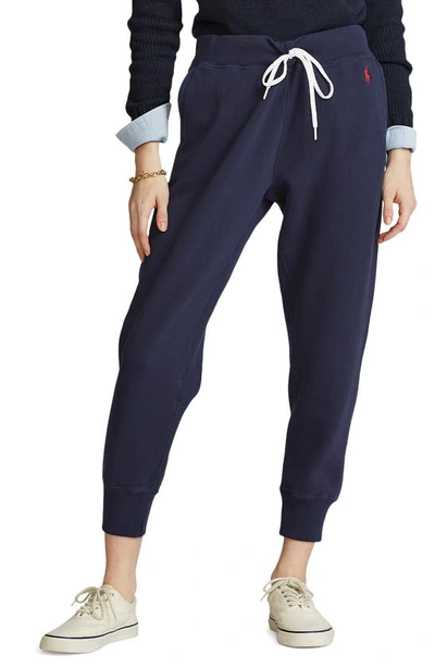 Polo Ralph Lauren Polo Pony Cotton-blend Track Trousers In Navy