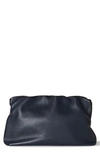 The Row Bourse Calfskin Clutch Bag In Navy