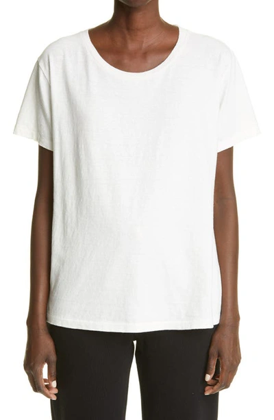 John Elliott Drop-shoulder Cotton T-shirt In Chalk