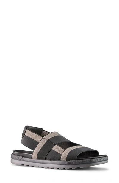 Cougar Lucia Slingback Sandal In Black/ Pewter