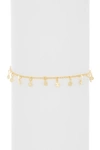 Adornia 14k Yellow Gold Plated Confetti Anklet In Yellow