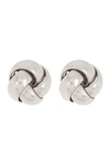 Adornia Silver Knot Studs In Silver