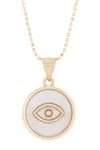 Adornia 14k Over Silver Evil Eye Necklace In White