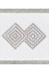 Linum Home Noah Embellished Washcloth In Light Grey