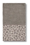 Linum Home Spots Embellished Hand Towel In Dark Grey