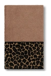 Linum Home Spots Embellished Hand Towel In Latte