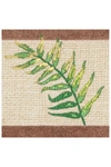 Linum Home Zoe Embellished Hand Towel In Latte