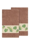 Linum Home Zoe Embellished Bath Towel In Latte