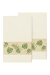 Linum Home Zoe Embellished Bath Towel In Cream