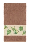 Linum Home Zoe Embellished Bath Towel In Latte