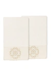 Linum Home Alyssa Embellished Bath Towel In Cream