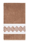 Linum Home Noah Embellished Bath Towel In Latte
