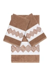 LINUM HOME LINUM HOME TEXTILES NOAH 3-PIECE EMBELLISHED TOWEL,190733145588