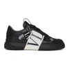 Valentino Leather Low-top Sneakers In 0ni Nero/ne