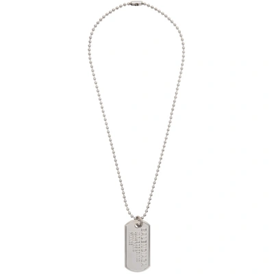 Balenciaga Women's Punk Tag Silver-tone Necklace In 0312 Light Silver