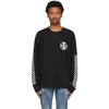 RHUDE BLACK CLASSIC CHECKERS LONG SLEEVE T-SHIRT