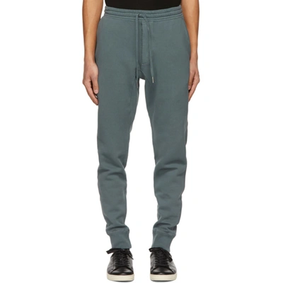 Tom Ford Green Garment-dyed Lounge Trousers In T07 Petrol