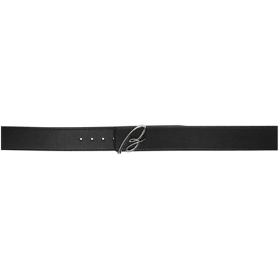 Brioni 3.5cm New B Logo Reversible Leather Belt In Black