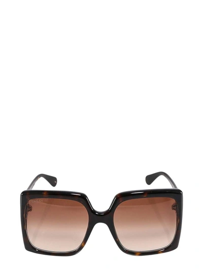 Gucci Eyewear Square Frame Sunglasses In Brown