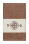 Linum Home Isabell Embellished Hand Towel In Latte