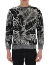 SAINT LAURENT SAINT LAURENT TROPICAL PRINT CREWNECK SWEATER