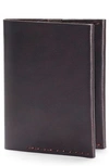 Ezra Arthur No. 4 Leather Wallet In Jet Black
