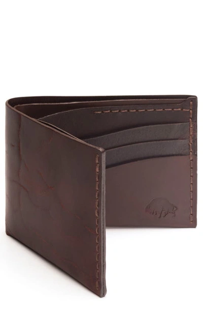 Ezra Arthur No. 8 Leather Wallet In Jet Black