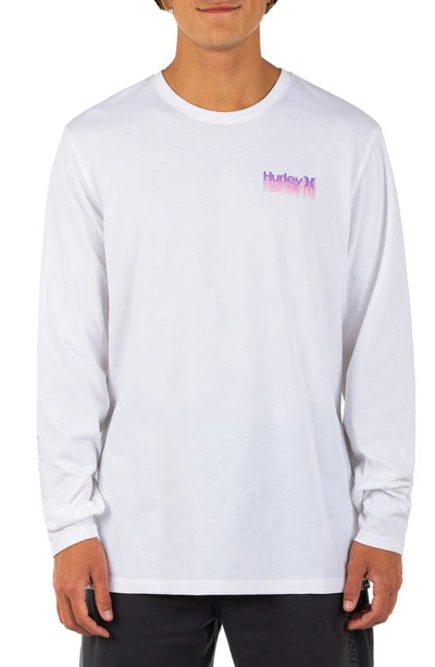 Hurley Everyday Explore Long Sleeve Graphic Tee In White