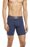 Tommy John Second Skin 6-inch Boxer Briefs In Dress Blues Heather
