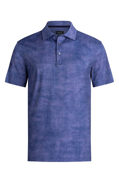 Bugatchi Men's Airbrush-print Performance Polo Shirt In Navy