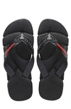 Havaianas Men's Power 2.0 Rubber Flip Flops In Black Multi