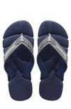 Havaianas Power 2.0 Rubber Flip Flops In Navy Blue