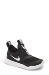 Nike Kids' Flex Runner Slip-on Running Shoe In Black/ White