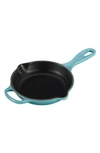 Le Creuset Signature Handle 6.3-inch Enamel Cast Iron Skillet In Caribbean