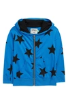 Nununu Kids' Star Light Zip Hoodie In Blue