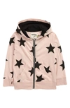 Nununu Kids' Star Light Zip Hoodie In Powder Pink