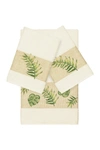 Linum Home Zoe 3-piece Embellished Towel In Cream