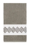 Linum Home Noah Embellished Bath Towel In Dark Grey