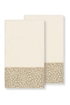 Linum Home Spots 2 Piece Bath Towel Set Bedding In Cream