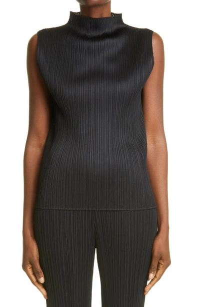 ISSEY MIYAKE PLEATS PLEASE ISSEY MIYAKE PLEATED FUNNEL NECK TOP,PP16JK102