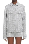 Givenchy Monogram Denim Jacket In Black/ White